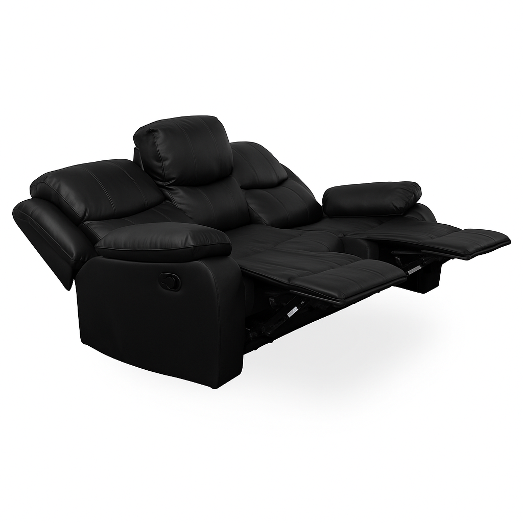 Sofa Berger 3 cuerpos color Negro