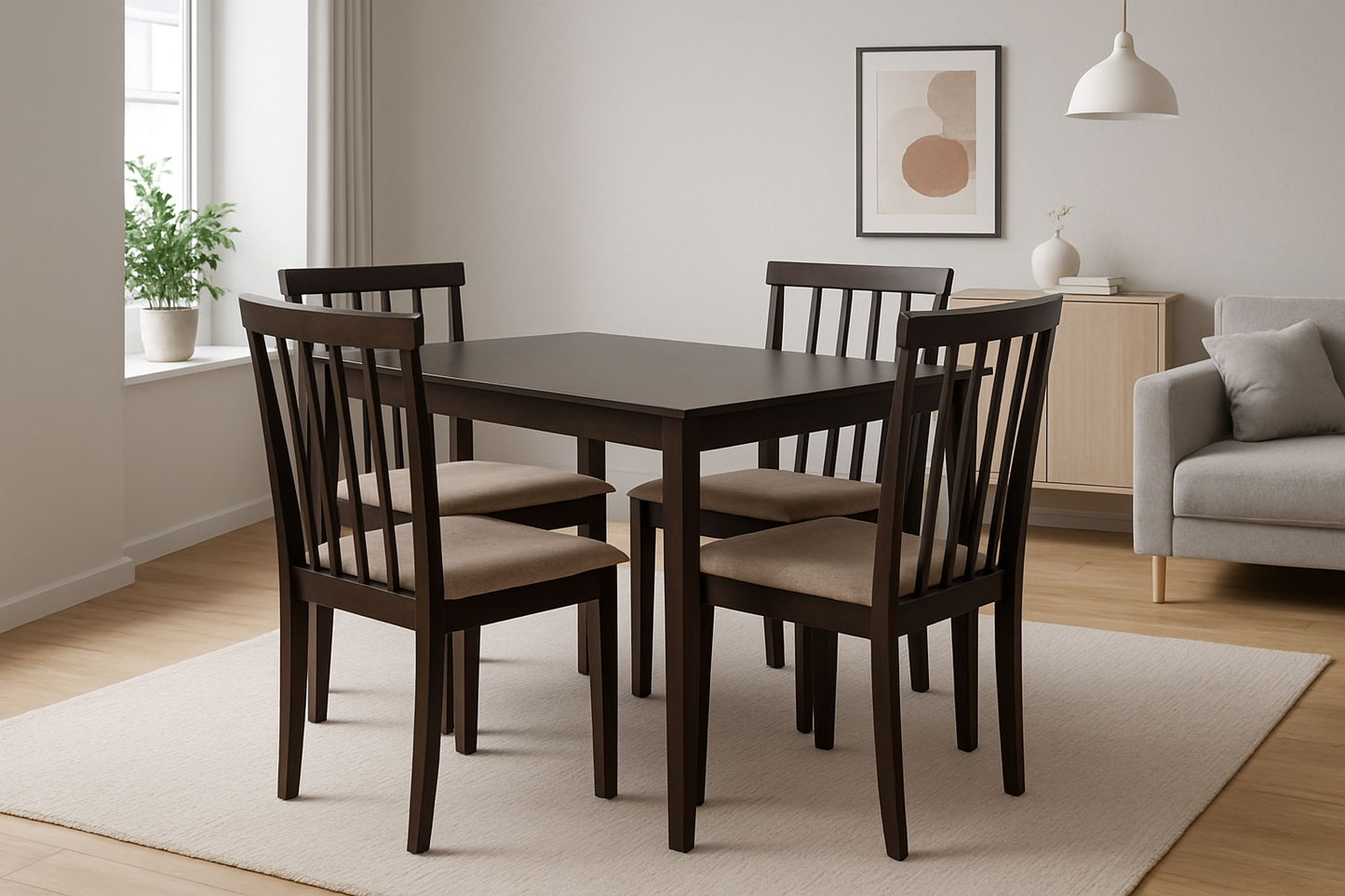 Comedor madera 4 sillas modelo Madrid