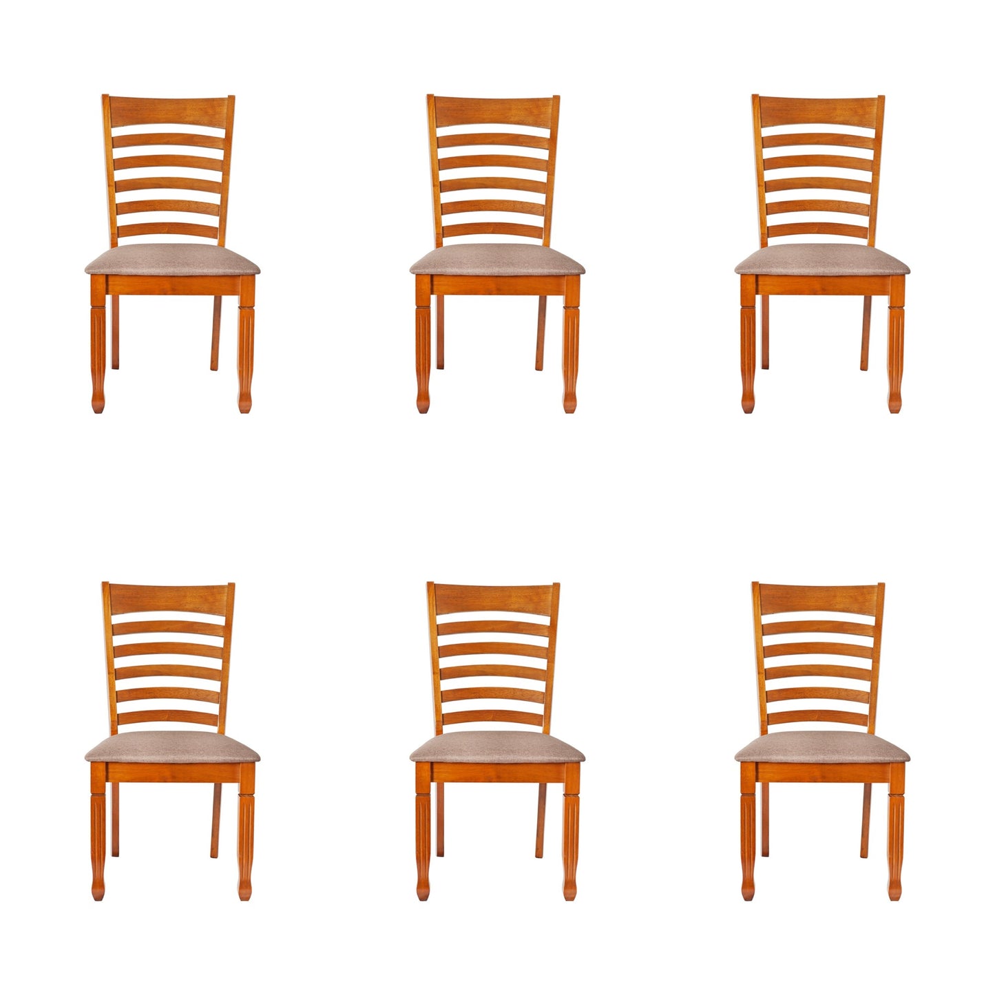 Pack 6 sillas de madera modelo boston