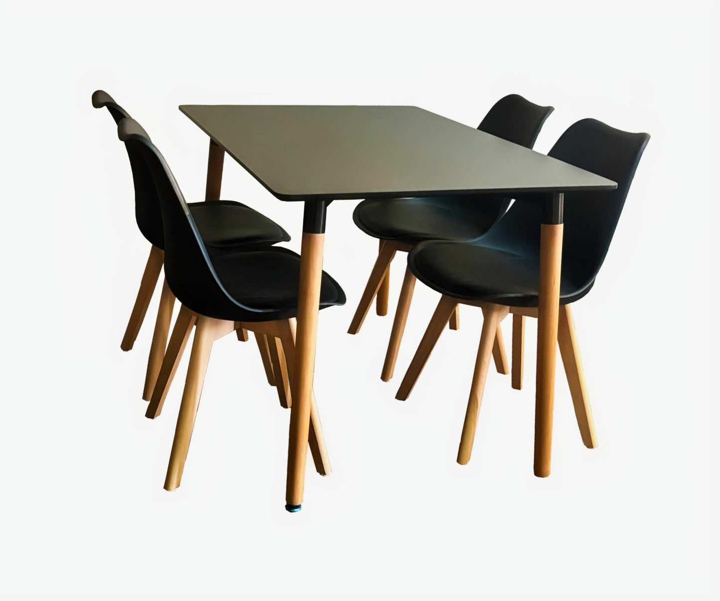 Comedor 4 sillas Negro modelo Alberta