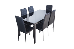 Comedor de vidrio color negro Modelo Asiatico