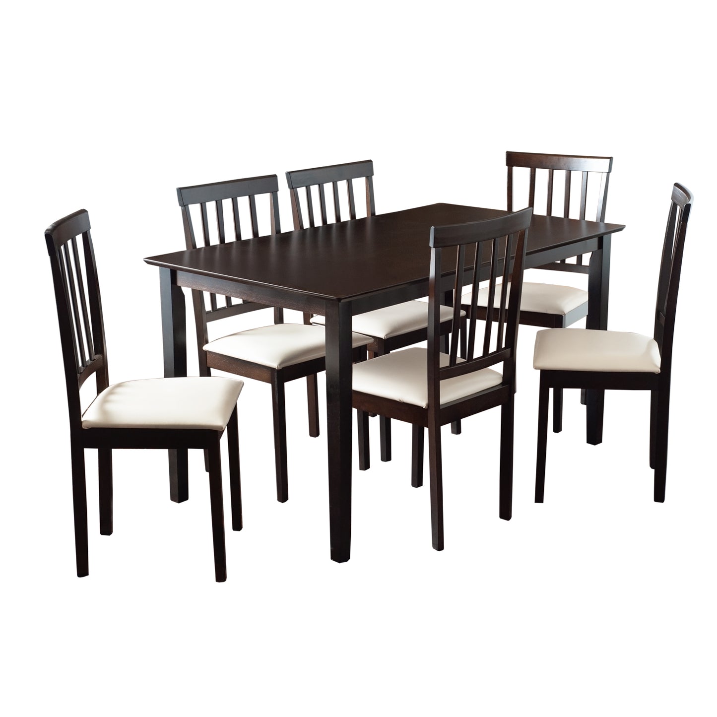 Comedor madera 6 sillas color chocolate modelo Manchester