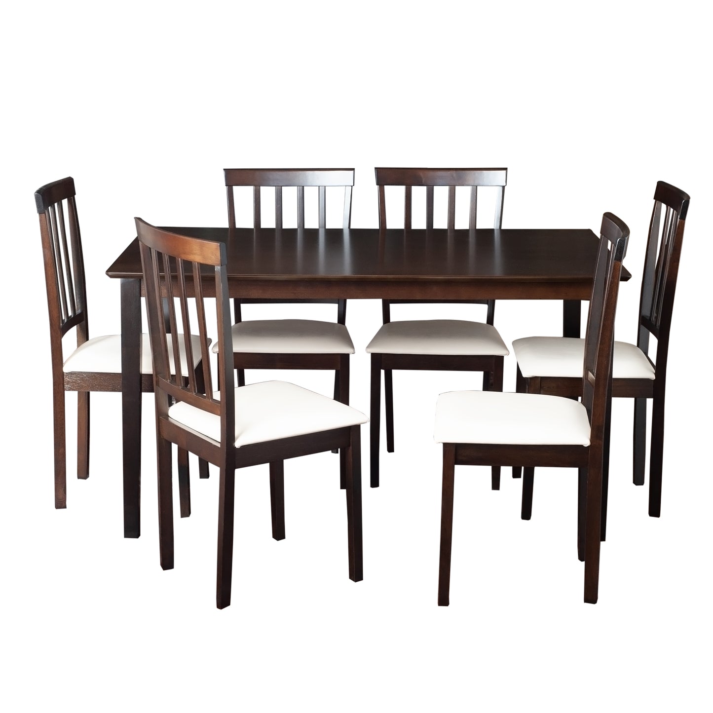 Comedor madera 6 sillas color chocolate modelo Manchester