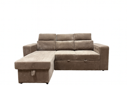 Sofá seccional Roma color cafe