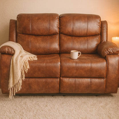 Berger reclinable de 2 cuerpos color café moro