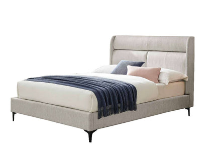 Cama Europea con respaldo tapizada 2 plazas