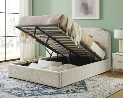 Cama 2 plazas con respaldo/ almacenamiento incorporado