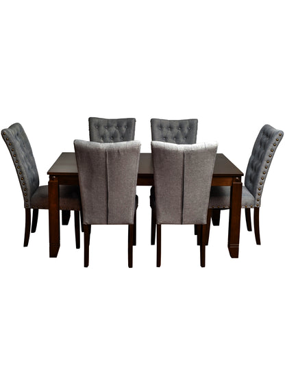 Comedor de madera 6 sillas modelo Grecia color Silver
