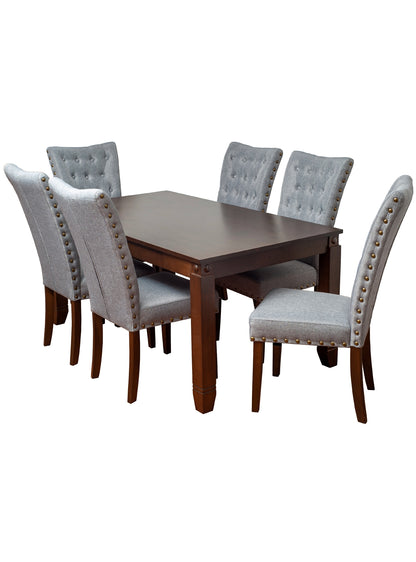 Comedor de madera 6 sillas modelo Grecia color Silver