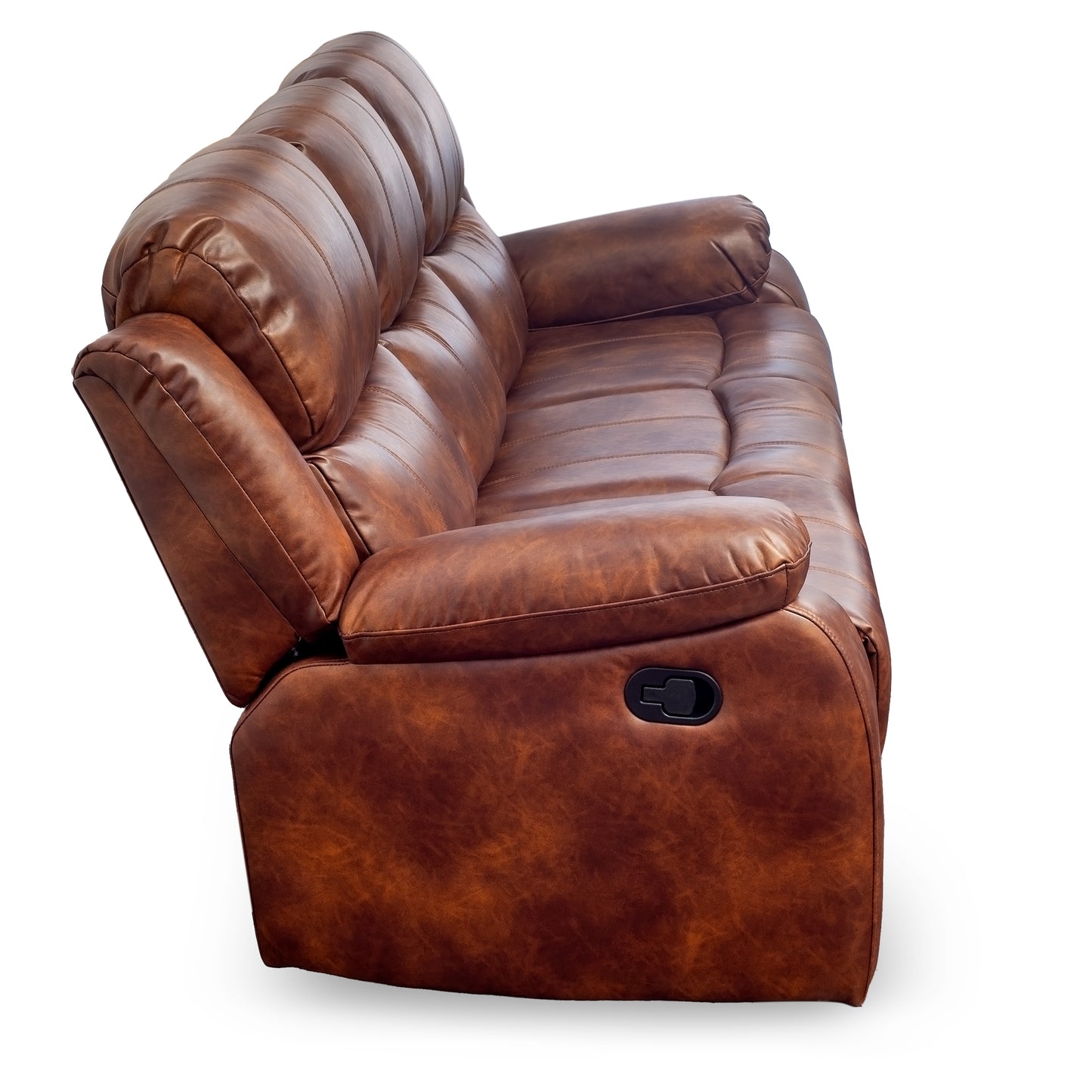 Sofa Berger reclinable 3 cuerpos color café moro