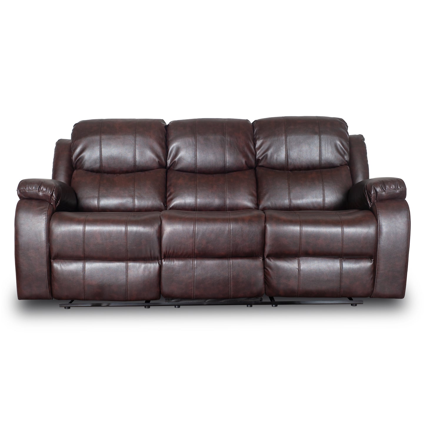 Sofa berger reclinable 3 cuerpos color brown dark