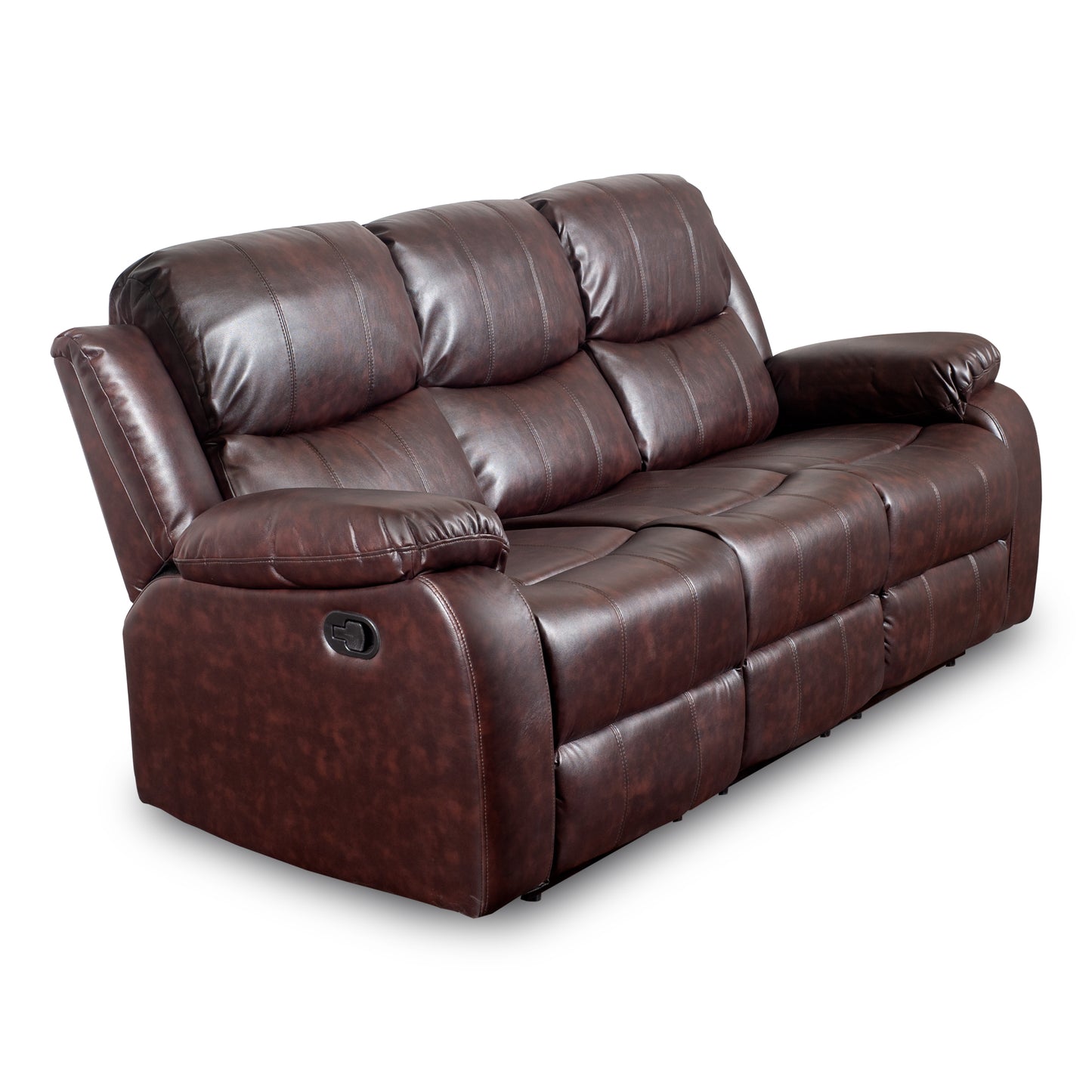 Sofa berger reclinable 3 cuerpos color brown dark