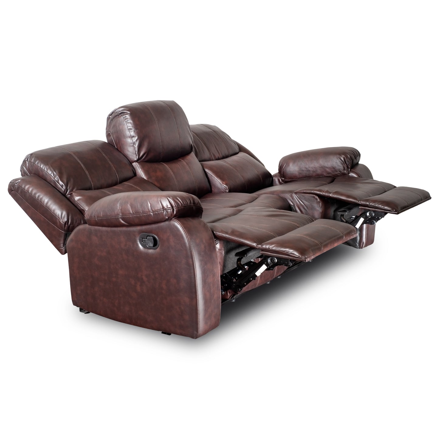 Pack sofa berger 3 cuerpos + 2 cuerpos color Brown dark