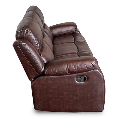 Sofa berger reclinable 3 cuerpos color brown dark