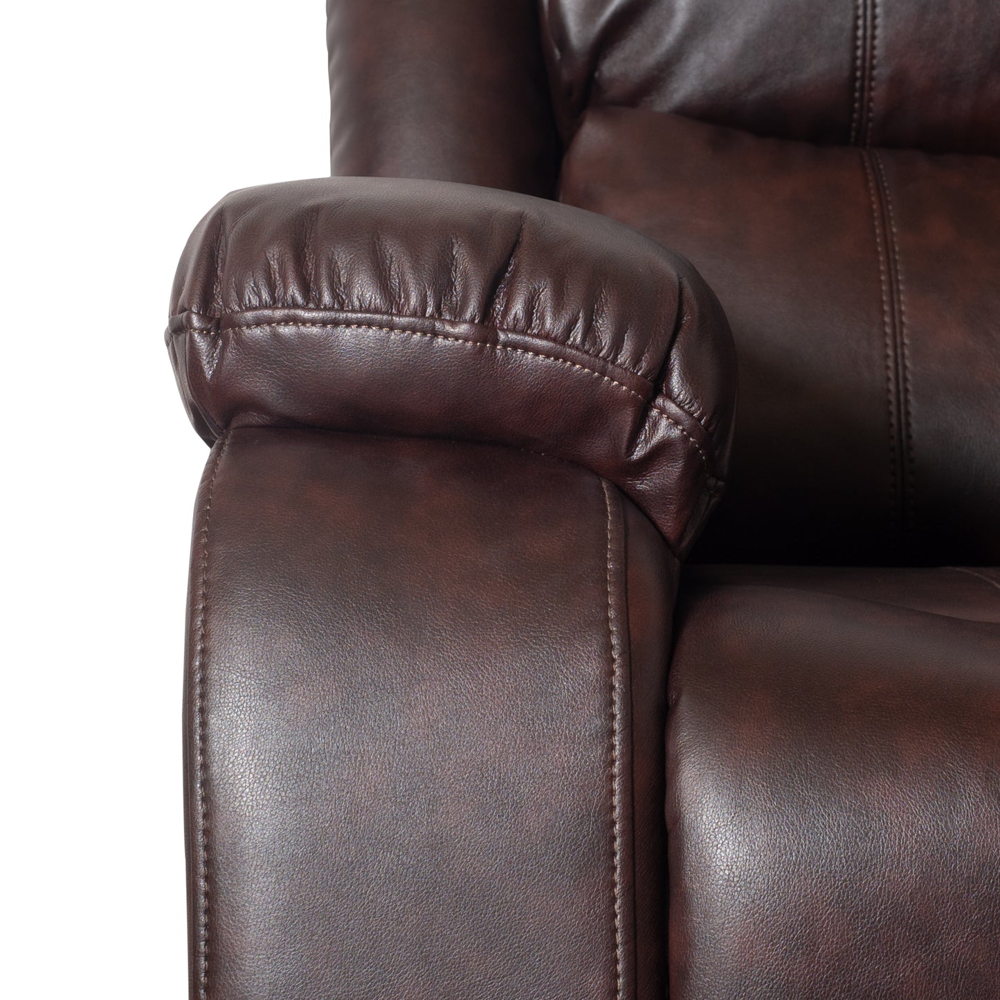 Sofa berger reclinable 3 cuerpos color brown dark