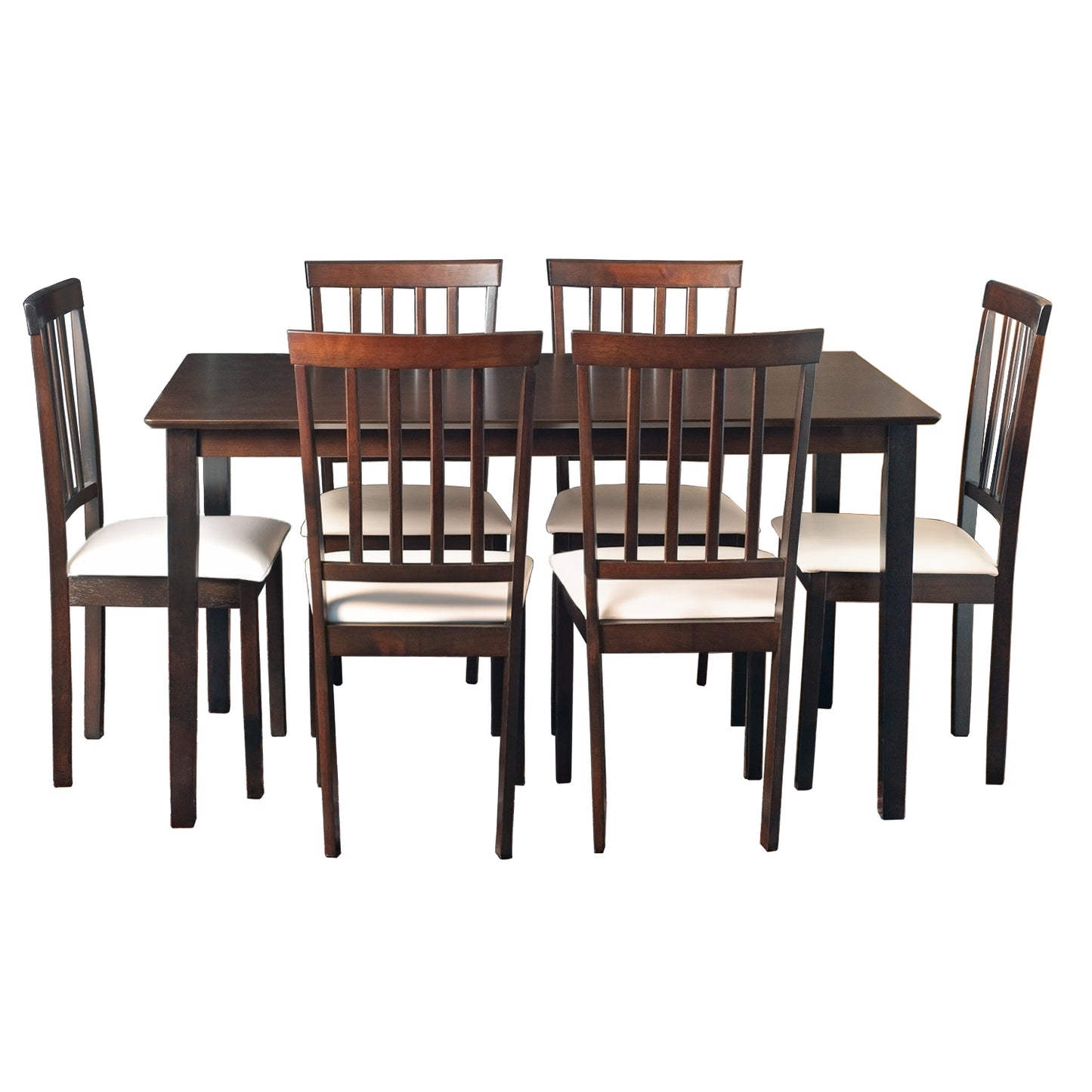 Comedor madera 6 sillas color chocolate modelo Manchester