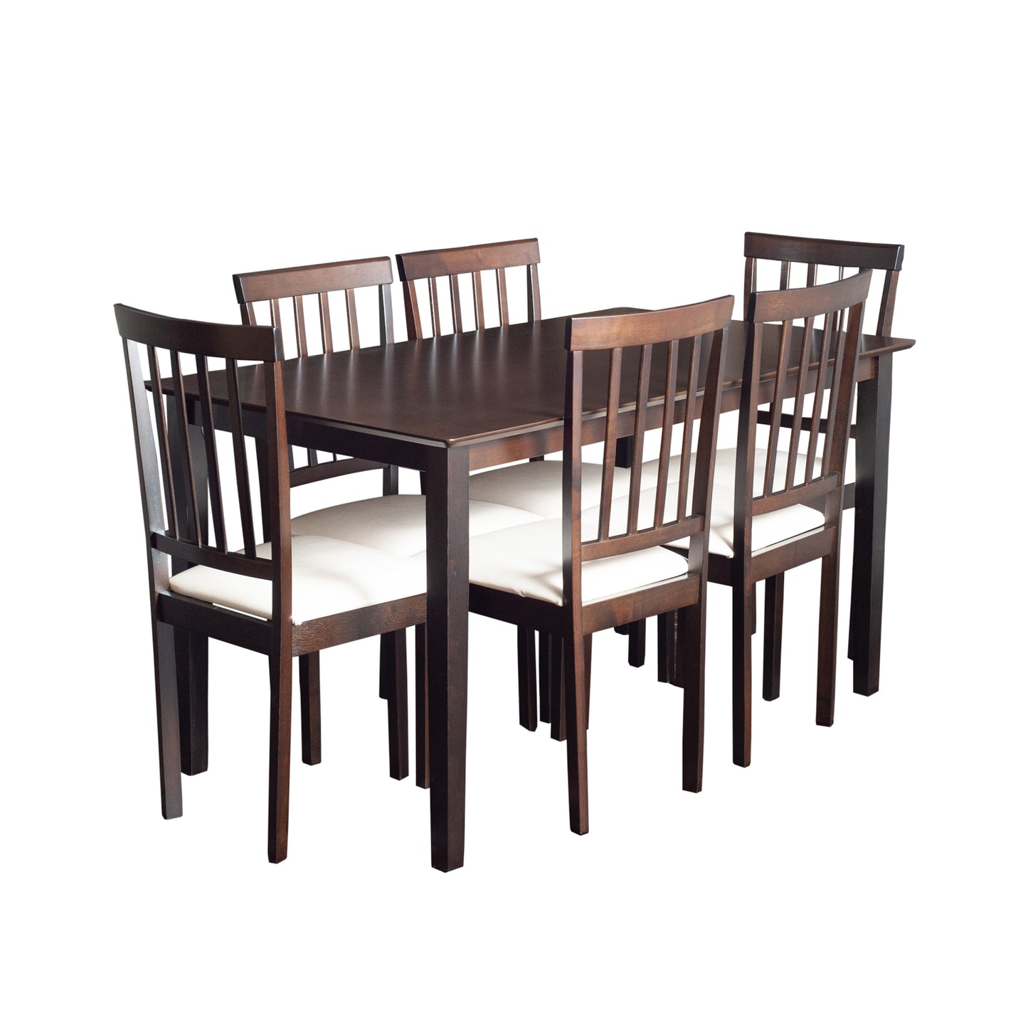 Comedor madera 6 sillas color chocolate modelo Manchester